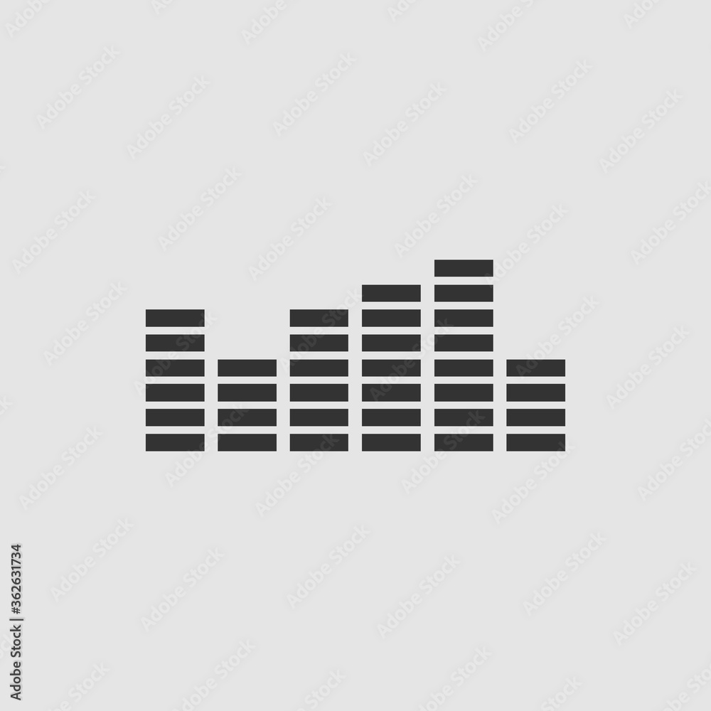 Equalizer icon flat Equalizer icon flat