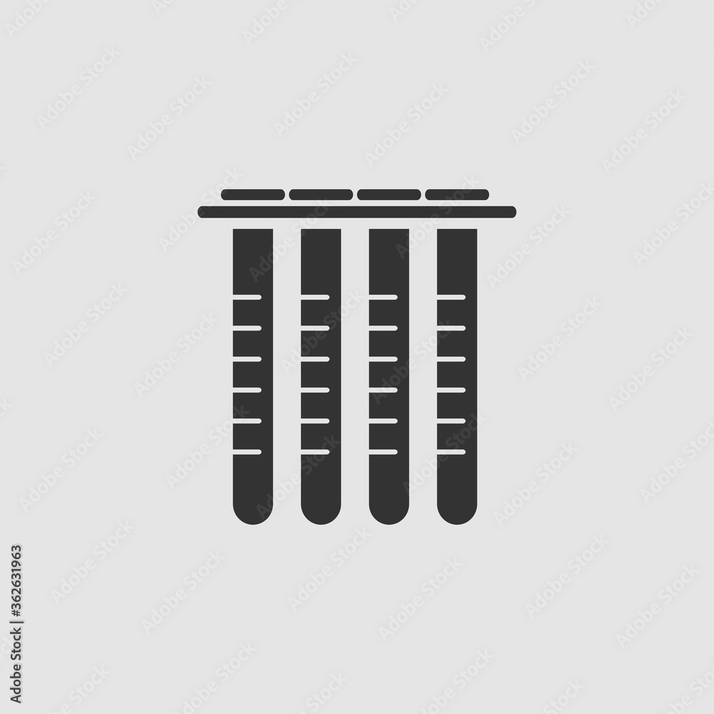 Laboratory tube glass icon flat Laboratory tube glass icon flat