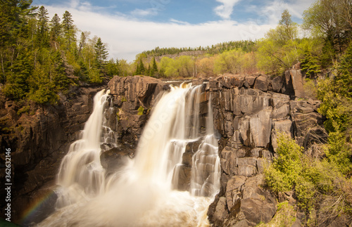 High falls waterfall on Minnesota and Canada Border 