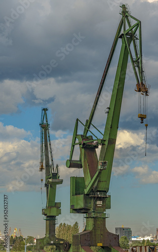 cranes in port