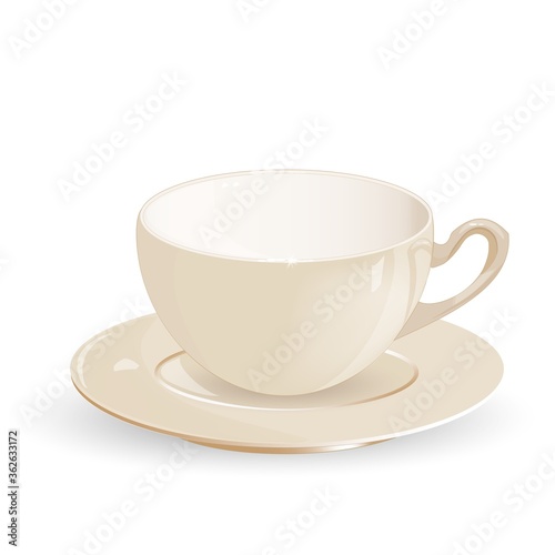 Vector brown coffee cup or mug
