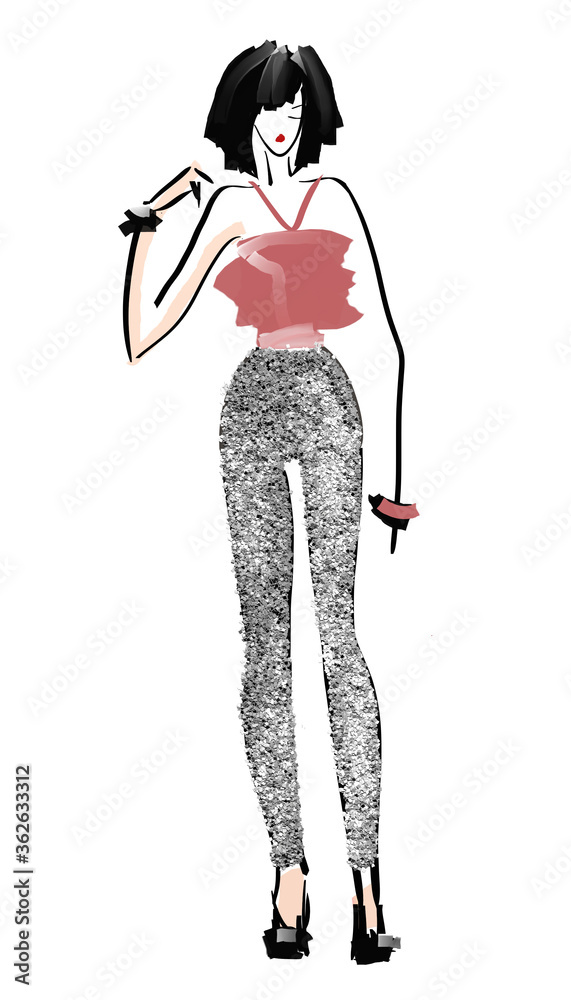 Fashion girl sketch