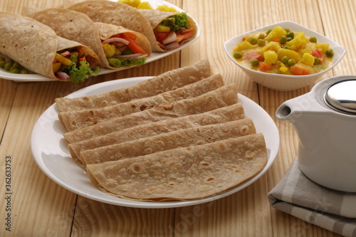 Chapathi_ Indian flat bread photo