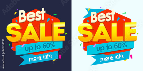 Sale banner, badges, design vector illustration. Badges vector discount