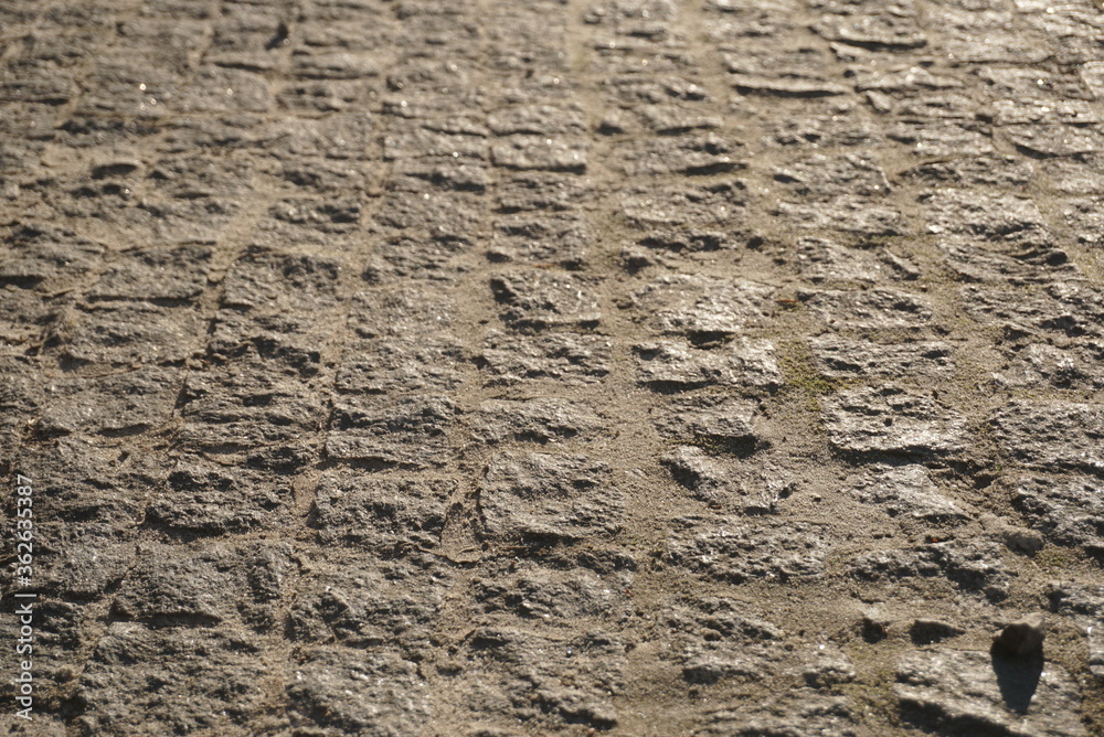 Stone Pavement Texture. Granite Cobblestoned Pavement Backgroun Stone Pavement Texture. Granite Cobblestoned Pavement Backgroun