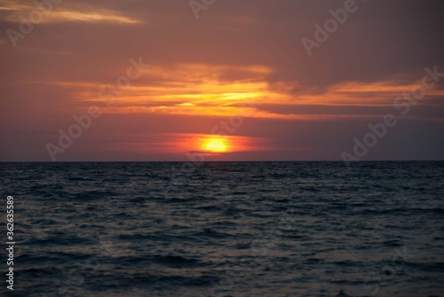 Sunset at Carloforte on the sea