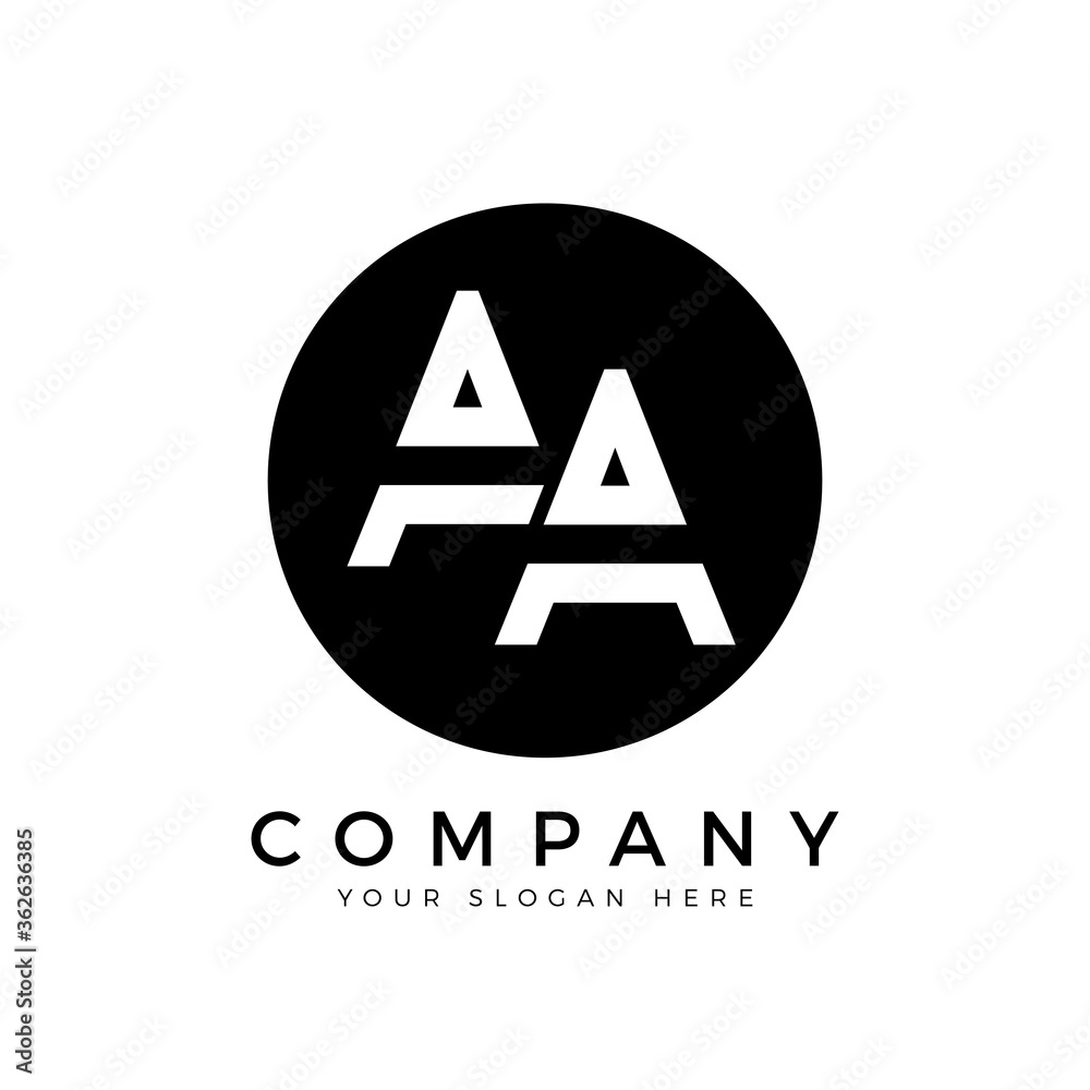 AA Logo Design Business Typography Vector Template. Creative Linked Letter AA Logo Template. AA Font Type Logo AA Logo Design Business Typography Vector Template. Creative Linked Letter AA Logo Template. AA Font Type Logo