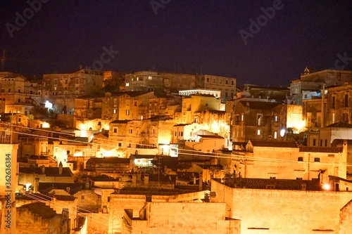 View on the Matera Stones by night © Cosca