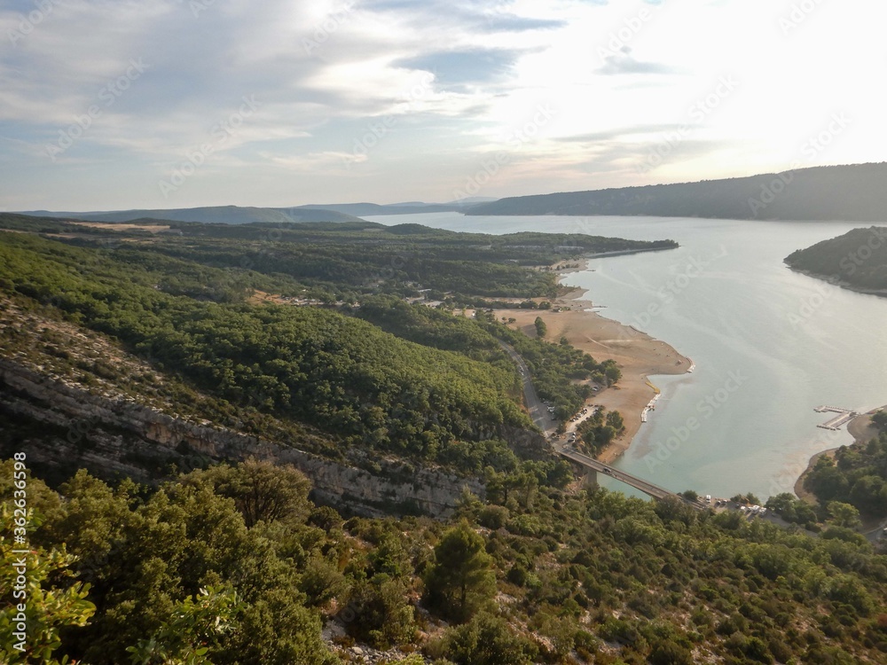 View of Sainte-Croix lake between the Verdon Gorges, France