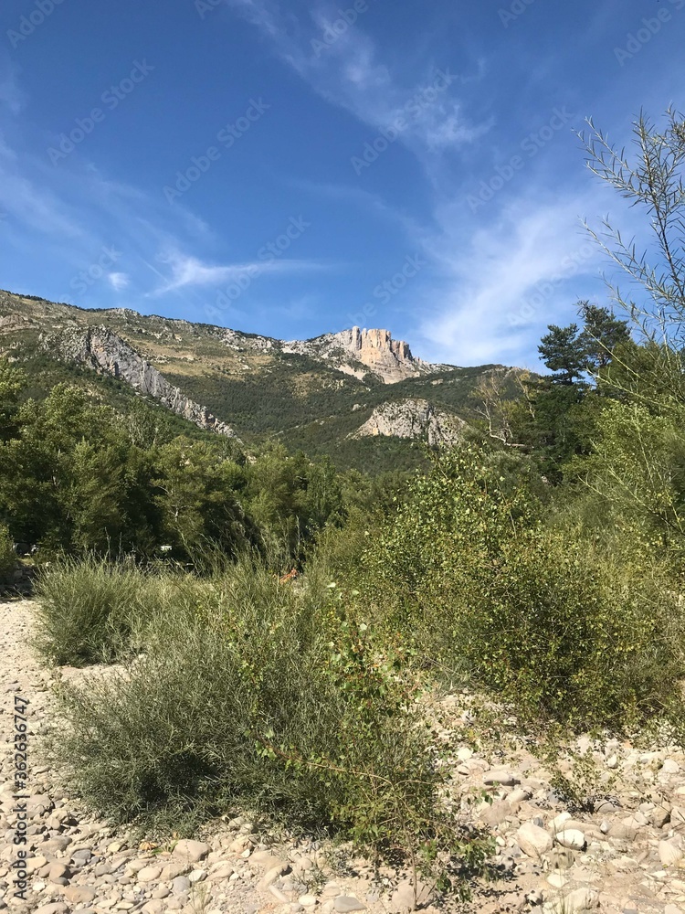 View of the French Gorges du Verdon region