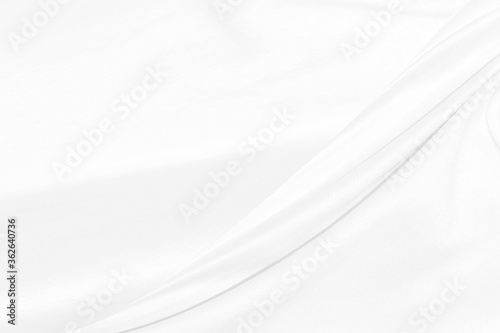 Clean woven fashion textile beautiful soft fabric abstract smooth curve shape decorative white and gray background © Topfotolia