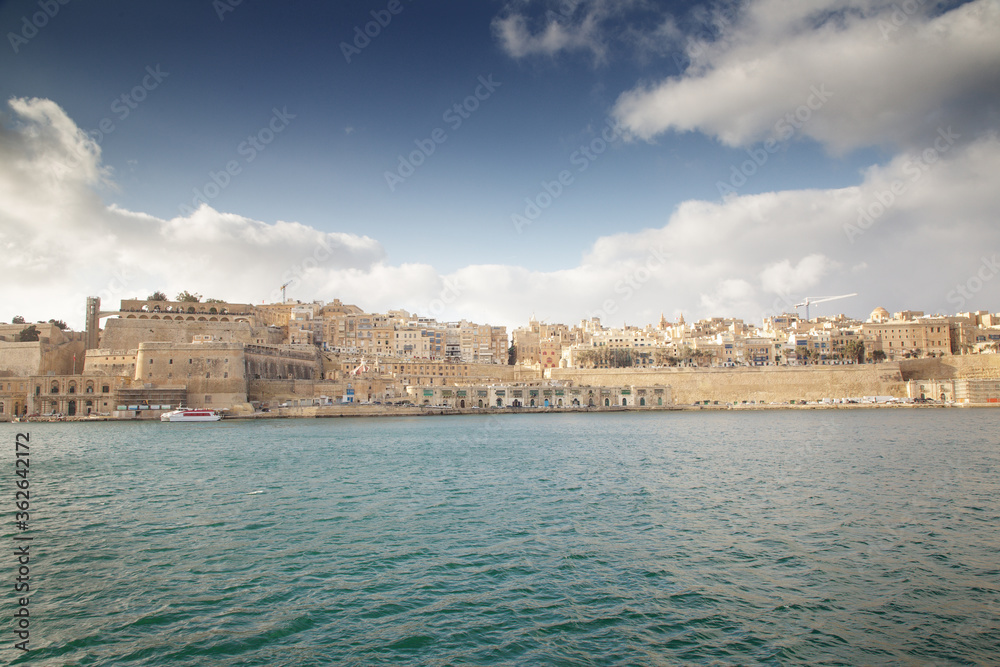 city seascape image in malta