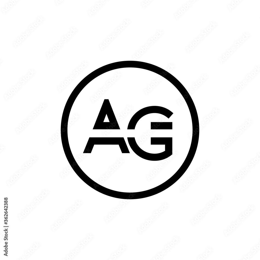 AG Logo Design Business Typography Vector Template. Creative Linked Letter AG Logo Template. AG Font Type Logo AG Logo Design Business Typography Vector Template. Creative Linked Letter AG Logo Template. AG Font Type Logo