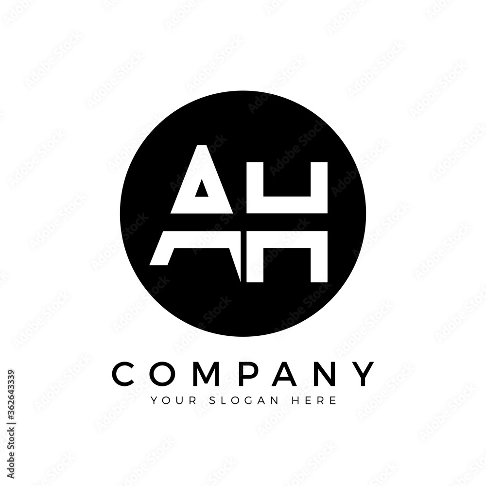 AH Logo Design Business Typography Vector Template. Creative Linked Letter AH Logo Template. AH Font Type Logo AH Logo Design Business Typography Vector Template. Creative Linked Letter AH Logo Template. AH Font Type Logo