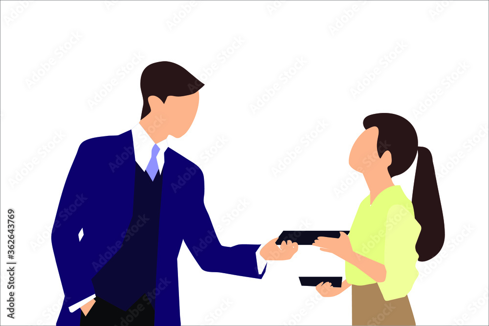 Business people working in office character flat isolated vector design. Employees giving support and help each other, business team working together. Corporate relations and cooperation concept.