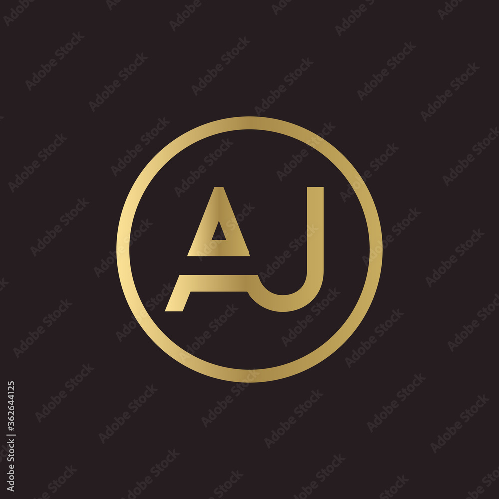 AJ Logo Design Business Typography Vector Template. Creative Linked Letter AJ Logo Template. AJ Font Type Logo AJ Logo Design Business Typography Vector Template. Creative Linked Letter AJ Logo Template. AJ Font Type Logo