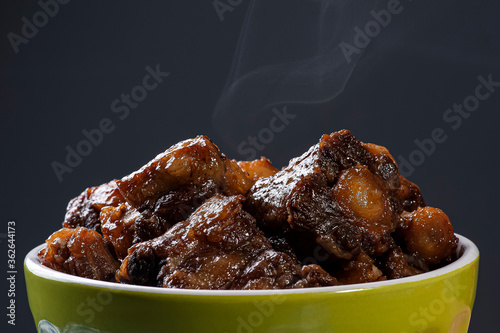 Fotografie Oxtail. Typical dish of Brazilian cuisine. Space for text