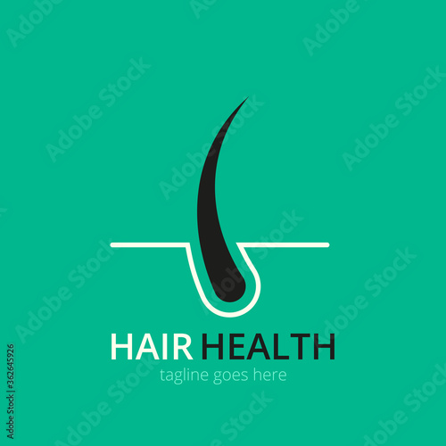 Hair transplantation logo concept for design. Vector healthcare medicine icon