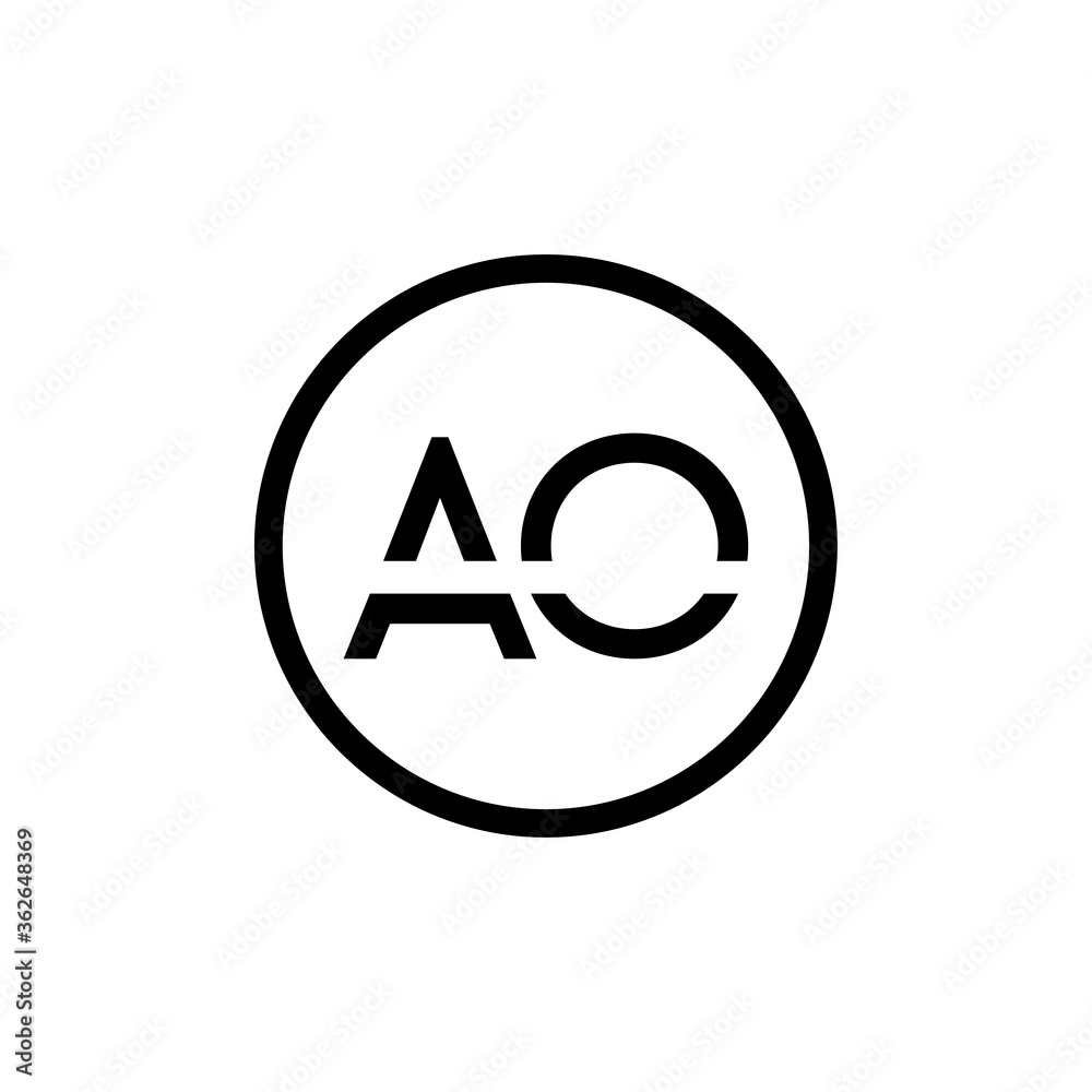 AO Logo Design Business Typography Vector Template. Creative Linked Letter AO Logo Template. AO Font Type Logo AO Logo Design Business Typography Vector Template. Creative Linked Letter AO Logo Template. AO Font Type Logo