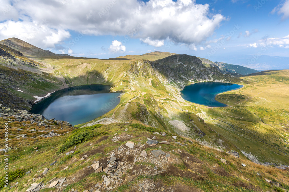 Panorama of The Seven Rila Lakes, Rila Mountain,  Bulgaria