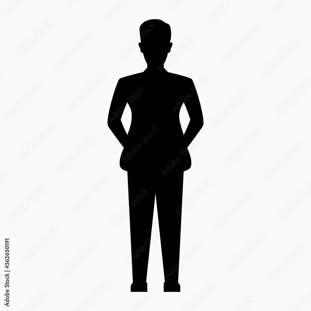 A silhouette of businessman in costume. Vector illustration design for your project. A silhouette of businessman in costume. Vector illustration design for your project.