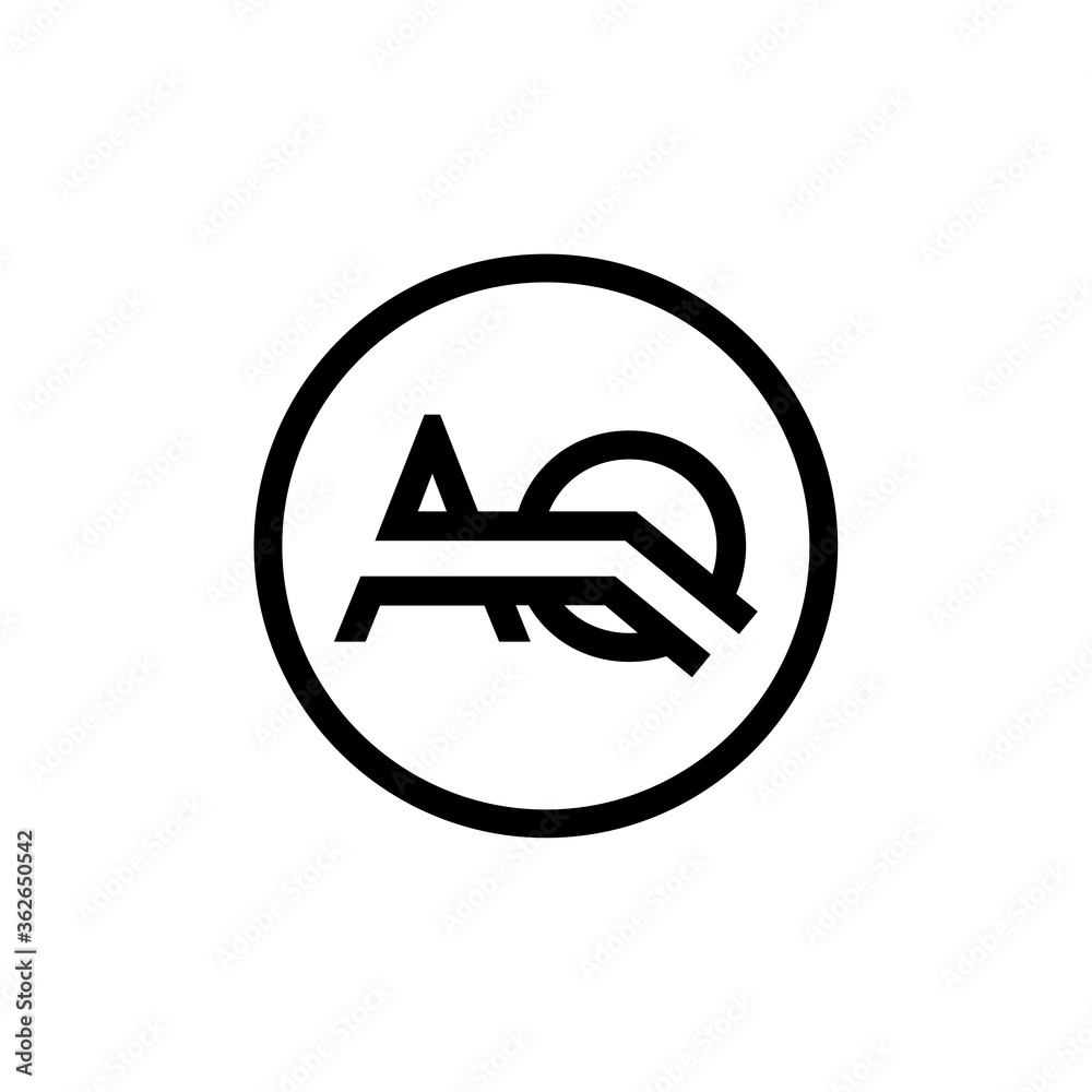 AQ Logo Design Business Typography Vector Template. Creative Linked Letter AQ Logo Template. AQ Font Type Logo AQ Logo Design Business Typography Vector Template. Creative Linked Letter AQ Logo Template. AQ Font Type Logo