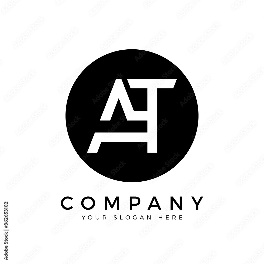AT Logo Design Business Typography Vector Template. Creative Linked Letter AT Logo Template. AT Font Type Logo AT Logo Design Business Typography Vector Template. Creative Linked Letter AT Logo Template. AT Font Type Logo