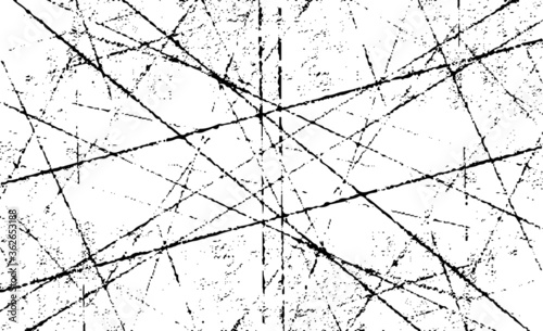 Scratched Grunge Urban Background Texture Vector. Dust Overlay Distress Grainy Grungy Effect. Distressed Backdrop Vector Illustration. Isolated Black on White Background. EPS 10.