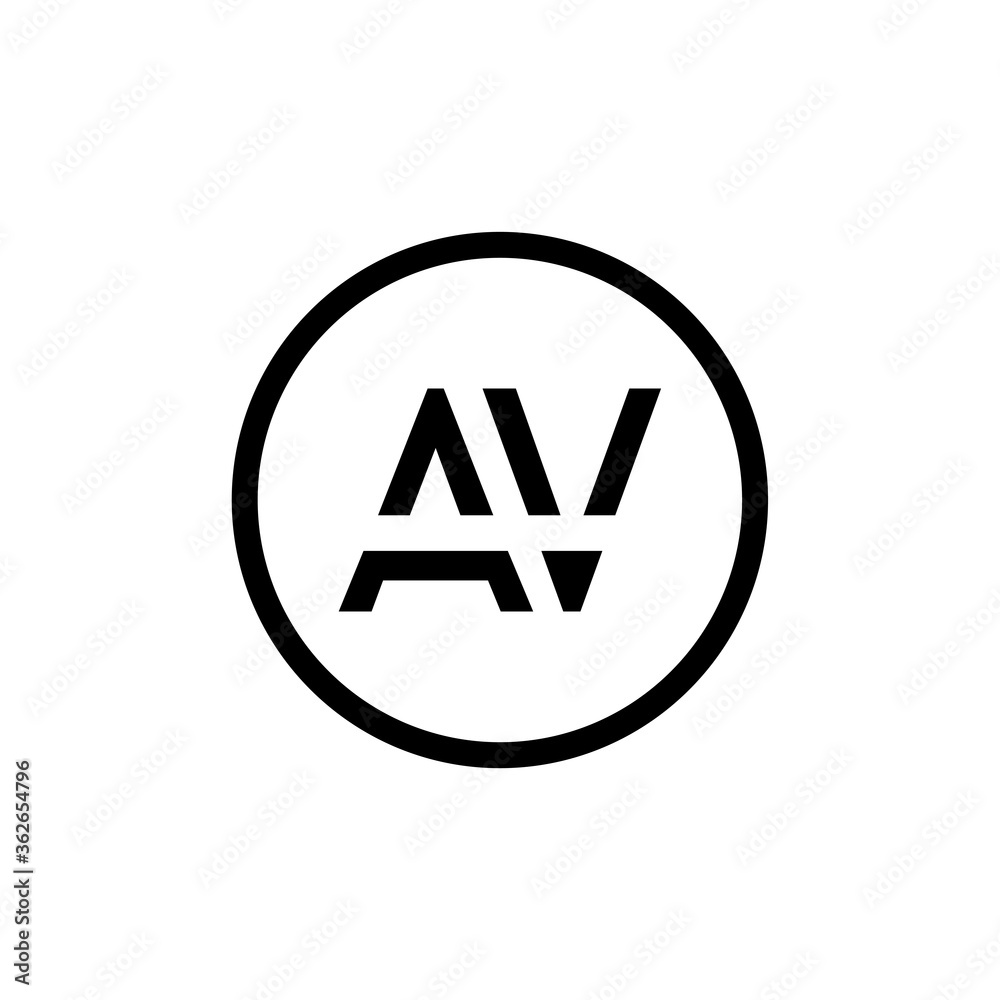 AV Logo Design Business Typography Vector Template. Creative Linked Letter AV Logo Template. AV Font Type Logo AV Logo Design Business Typography Vector Template. Creative Linked Letter AV Logo Template. AV Font Type Logo