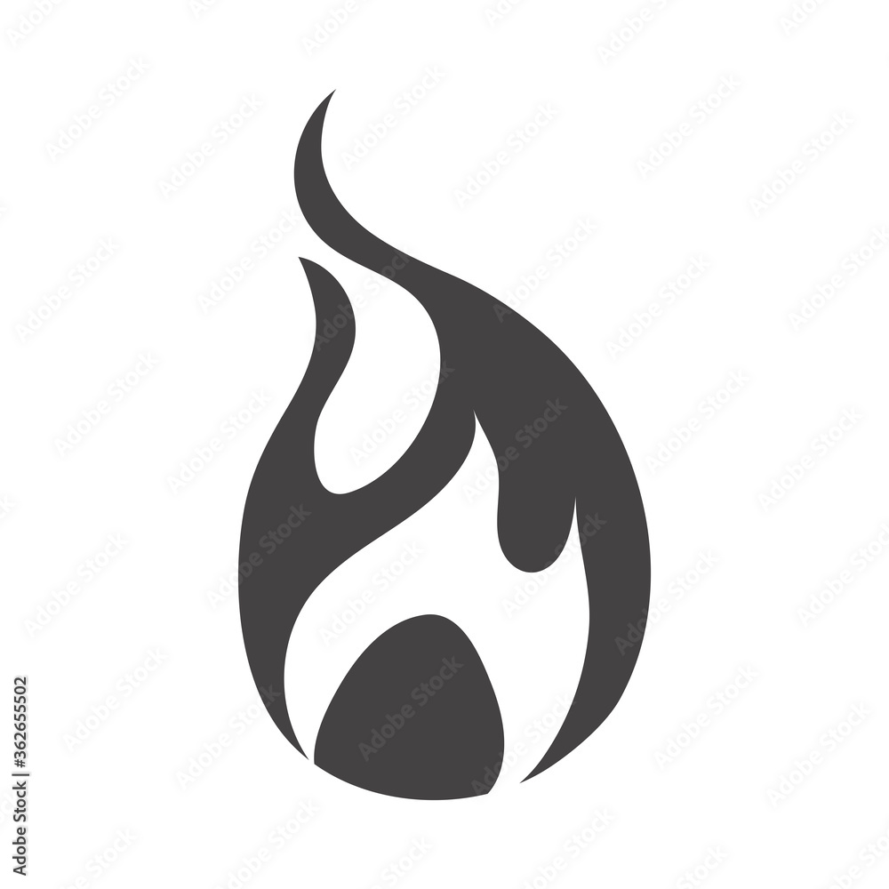 fire flame burning hot glow silhouette design icon fire flame burning hot glow silhouette design icon