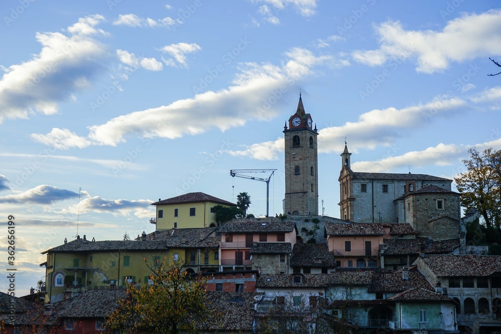 View of Monforte d'Alba, Italy