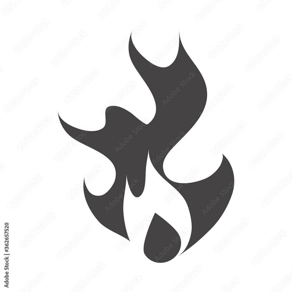 fire flame burning hot glow silhouette design icon fire flame burning hot glow silhouette design icon