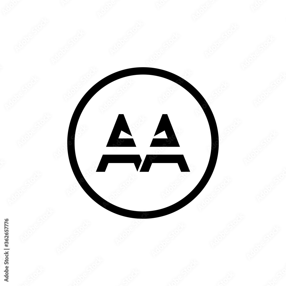 AA Logo Design Business Typography Vector Template. Creative Linked Letter AA Logo Template. AA Font Type Logo AA Logo Design Business Typography Vector Template. Creative Linked Letter AA Logo Template. AA Font Type Logo