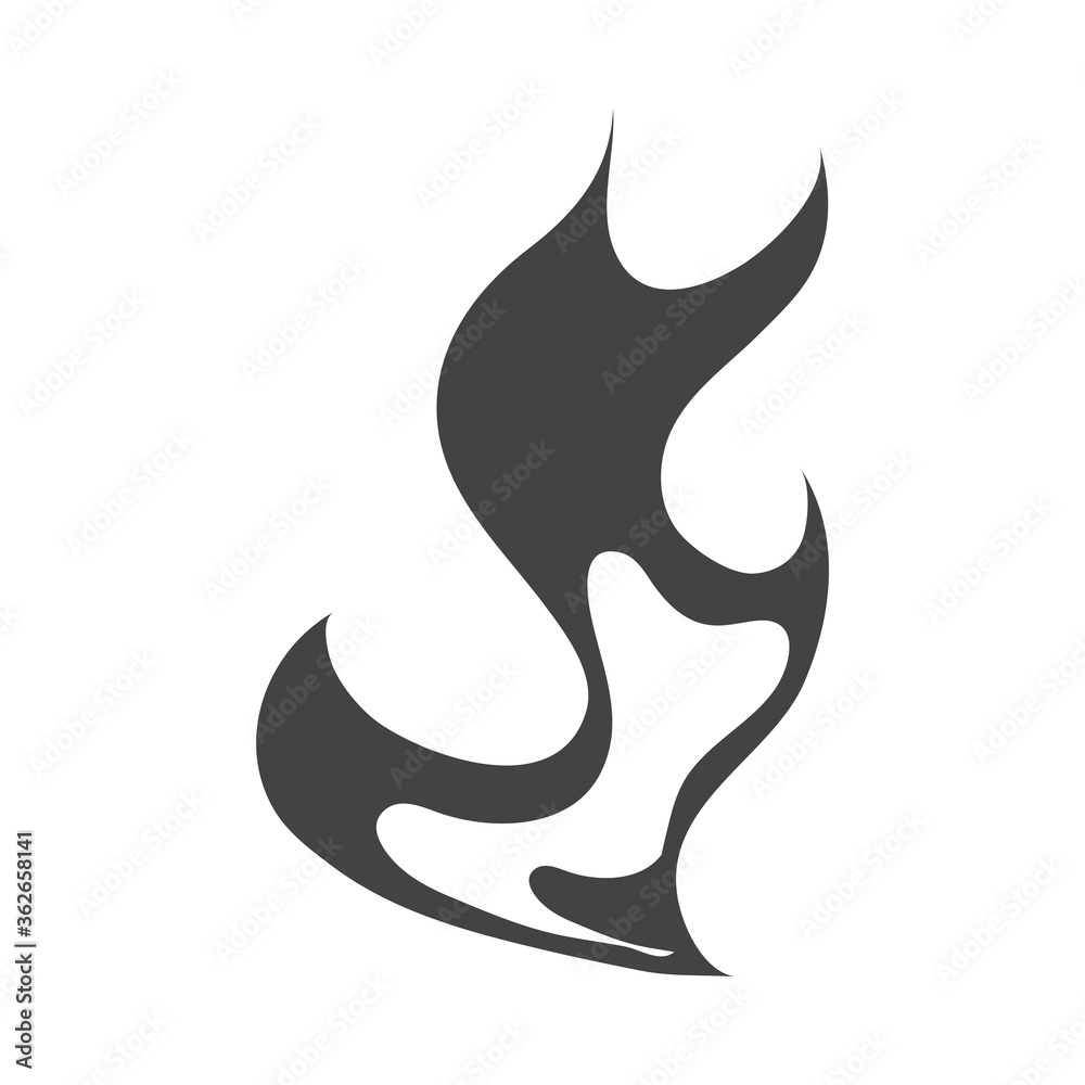 fire flame burning hot glow silhouette design icon fire flame burning hot glow silhouette design icon