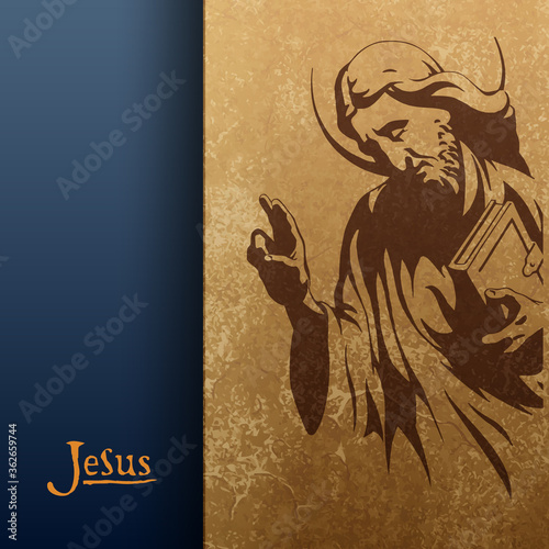 Jesus Christ, Blessing, Christianity religion, Vector illustration Eps 10