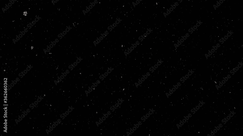 dust particles on black background, flying dirt overlay texture