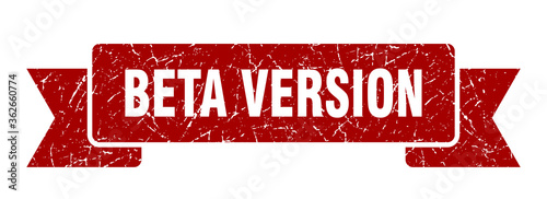 beta version ribbon. beta version grunge band sign. beta version banner