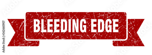 bleeding edge ribbon. bleeding edge grunge band sign. bleeding edge banner