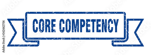 core competency ribbon. core competency grunge band sign. core competency banner