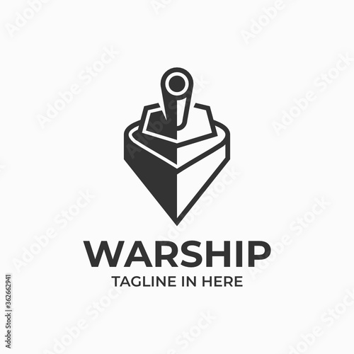 Warship Logo shape from front side.