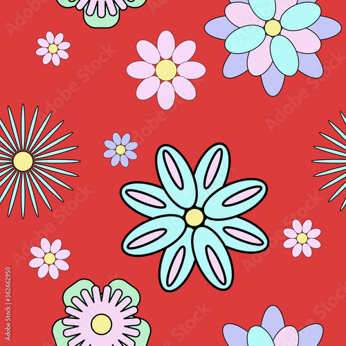 Seamless floral repeating pattern.