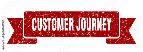 customer journey ribbon. customer journey grunge band sign. customer journey banner