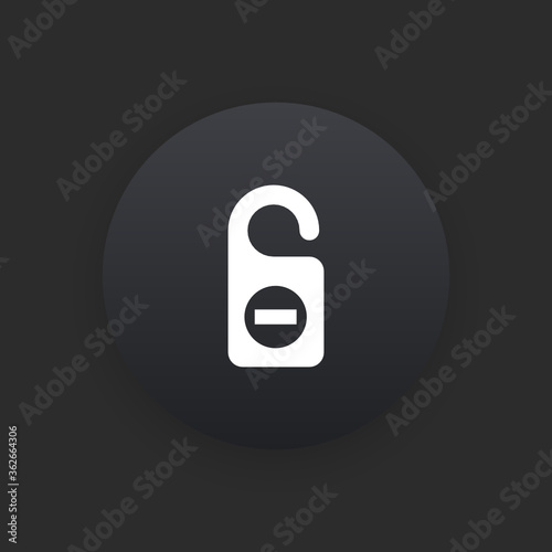 Do not Disturb -  Matte Black Web Button