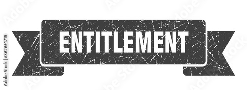 entitlement ribbon. entitlement grunge band sign. entitlement banner