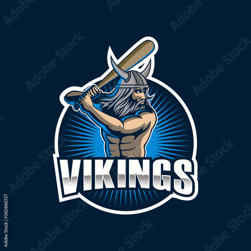 Viking sports illustration Premium Vector
