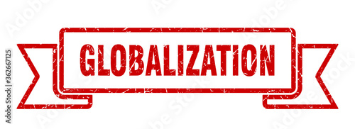 globalization ribbon. globalization grunge band sign. globalization banner