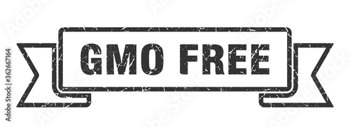 gmo free ribbon. gmo free grunge band sign. gmo free banner