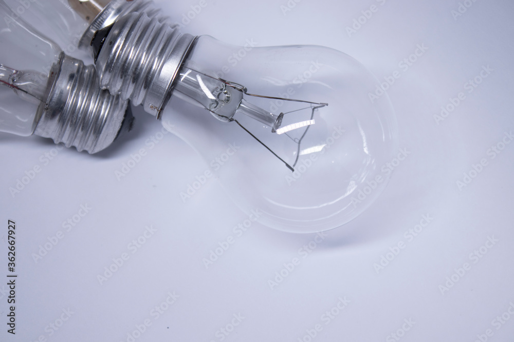 light bulb on a white background. Copy space. Isolated. High quality photo light bulb on a white background. Copy space. Isolated. High quality photo
