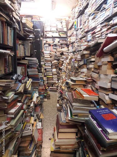 Overpacked used book store in Montevideo Uruguay 2019