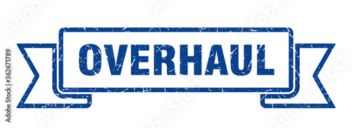 overhaul ribbon. overhaul grunge band sign. overhaul banner